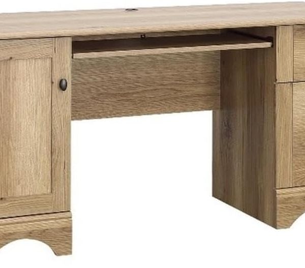 Miscellaneous Office Computer Desk with Drawers, Timber Oak Finish