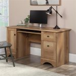 Miscellaneous Office Computer Desk with Drawers, Timber Oak Finish