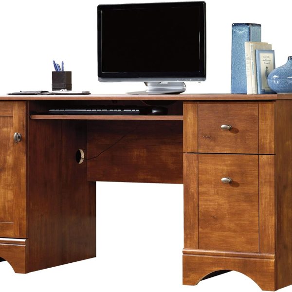 Select Engineered Wood Computer Desk in Brushed Maple