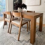 72 Inch Modern Solid Wood Dining Table - Solid Pine, Wirebrush Finish, Seats 6, Non-Toxic Finish, Easy Assembly, for Kitchen or Office, Pecan Wirebrush