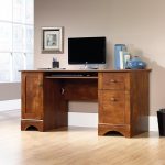 Select Engineered Wood Computer Desk in Brushed Maple